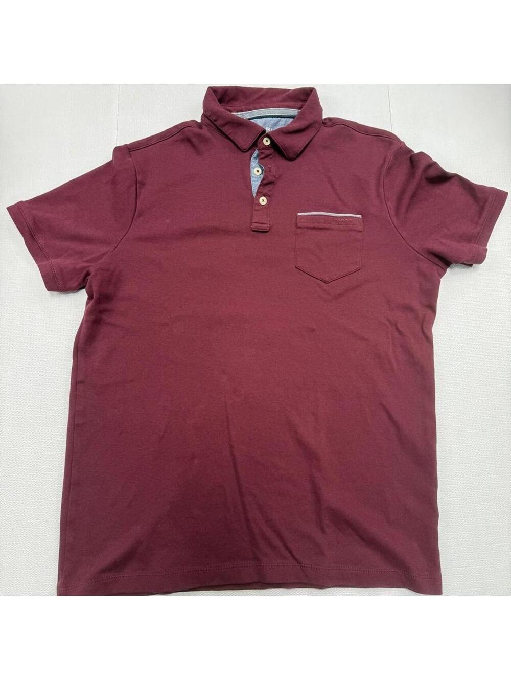 Elie Tahari Men's Burgundy and Red Polo-shirt